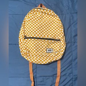 Vans plaid yellow backpack